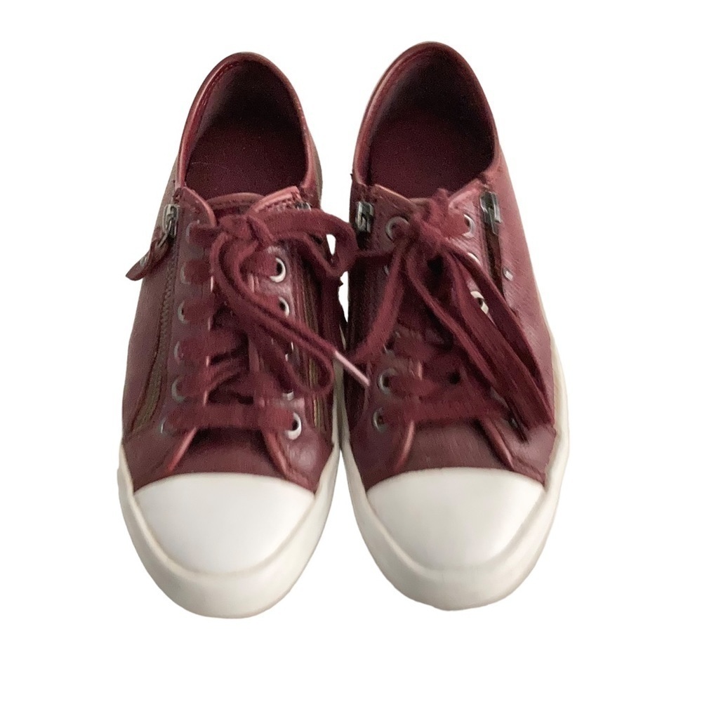 Coach Burgundy Empire Zipper Sneakers - Picture 2 of 12
